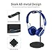 Headphone Stand Headset Holder New bee Universal Aluminum Alloy Headset Stand/Hanger for All Headphone Sizes (Black)
