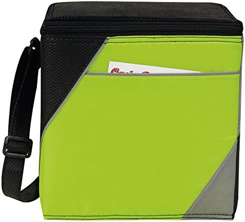 Eunichara IT 8 Pack Cooler Lunch Bag 210D PU Diamond Non Woven Polypropylene Insulated, heat-sealed PEVA Lining Reusable, Spot Clean/Air Dry - Forest Green