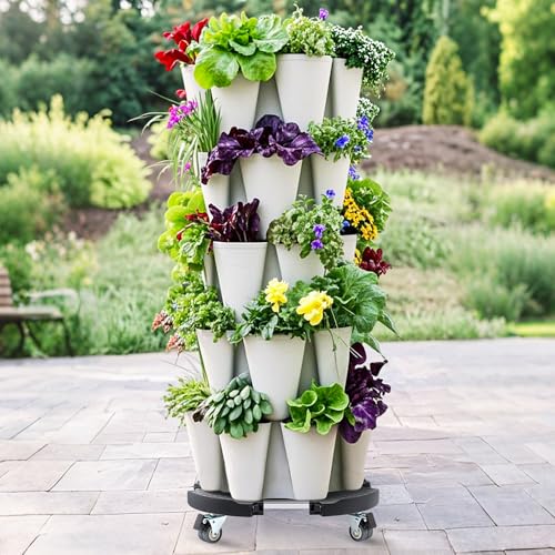 W B D WEIBIDA Adjustable Wheeled Plant Holder Diameter 40-54 cm, Rolling Tray 200 kg Capacity Flowerpot Holder for Indoor and Outdoor Plants, Parasol Base, Bin, Black