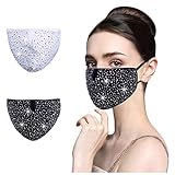 Rhinestone Face Cloth Mask Reusable Breathable