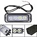 Favson 4 LED Strobe Lights for Trucks Cars Van with High Intensity White&Yellow Emergency Flasher (2pcs)