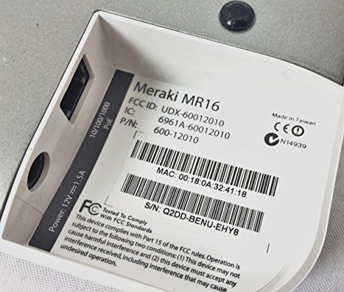 Meraki MR16 Dual-Radio 802.11n PoE Cloud Managed Access Point
