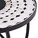 Black and White Mosaic Outdoor Accent Table
