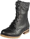 Refresh Women's Sweater Cuff Lace Up Combat Boots