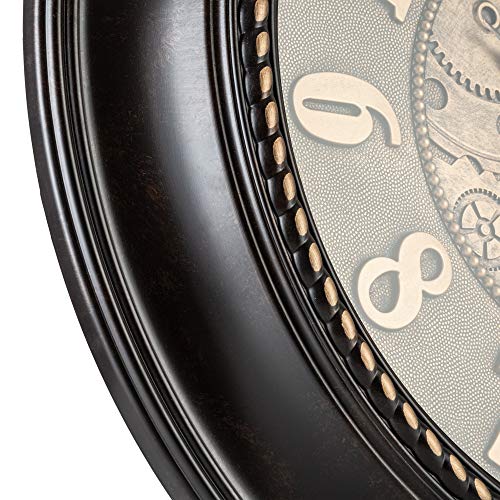 Pacific Bay Rodalben Giant Decorative 24-inch Wall Clock Silent, Non-Ticking, 3-D Aluminum Dial, Easy-to-Read, Quartz Battery Operated