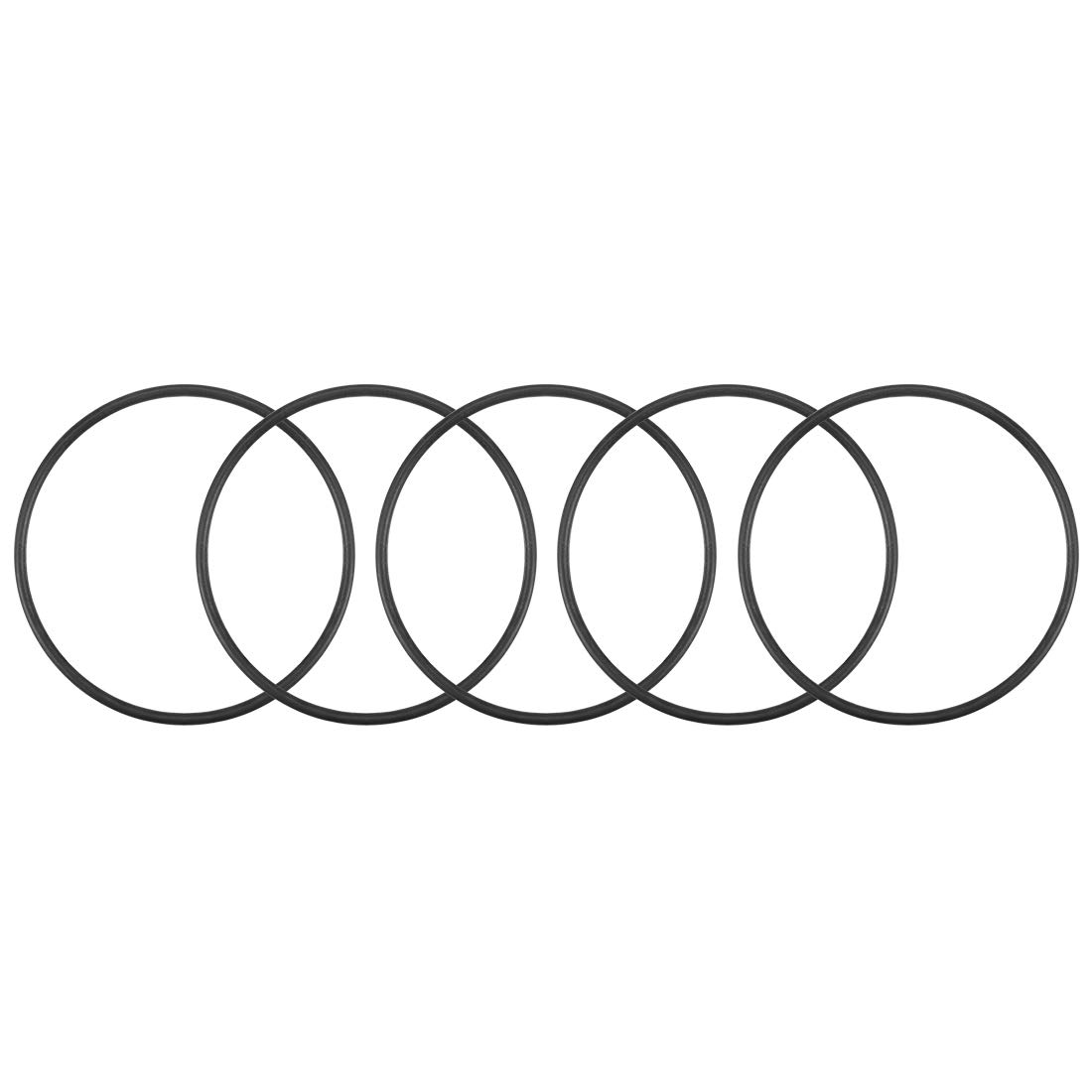 sourcing map Nitrile Rubber O-Rings 48.6mm OD 45mm ID 1.8mm Width, Metric Nitrile Rubber Sealing Gasket, Pack of 5