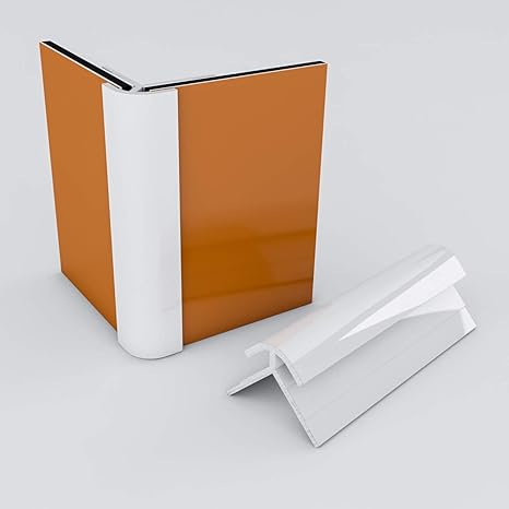 Duschrückwand-Profilsystem Außeneckprofil Aluprofil Aluminiumprofil für 3mm Duschrückwand Küchenspiegel 300cm weiss