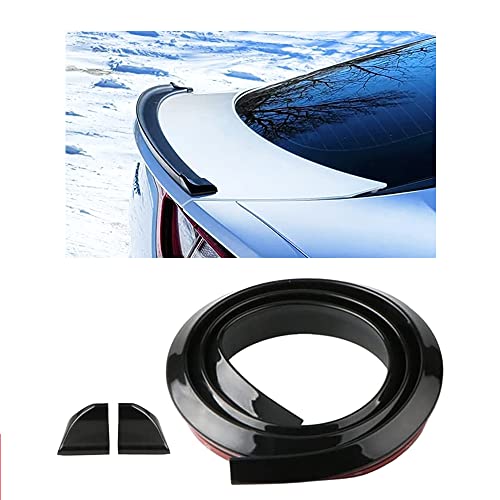 Car Trunk Spoiler Roof Lip Kit,3D PU Rear Trunk Lip or Roof Spoiler Sticker Bar with Carbon