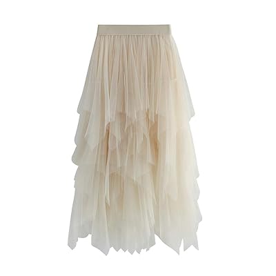 Download Buy Women S Tulle Skirt High Waist Tiered Layered Mesh Ballet Prom Party Tulle Tutu A Line Midi Skirt Online In Canada B083nv3mvv