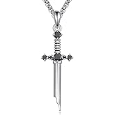 TIGER RIDER Narsil Broken Sword Necklace 925 Sterling Silver Sword Power Goth Pendant Christmas Jewelry Gift for Man Woman
