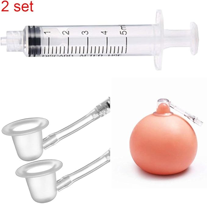RZJZGZ 2 Set Nipple Aspirator Corrector Feeding Sucking for Flat
