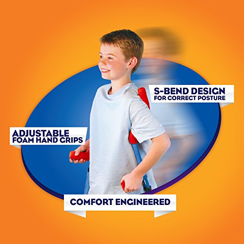 Original Walkaroo Steel Stilts by Air Kicks with Ergonomic Design for Easy Balance Walking, Assorted Colors (Blue or Red)