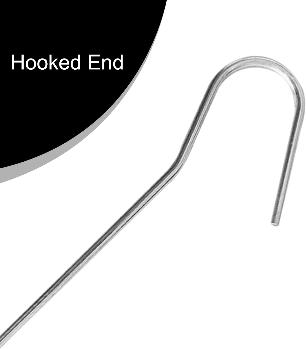 ANSIO Tent Pegs Pack of 50 Galvanised Metal Pegs 3mm x 6inch, Heavy Duty Camping Ground Pegs