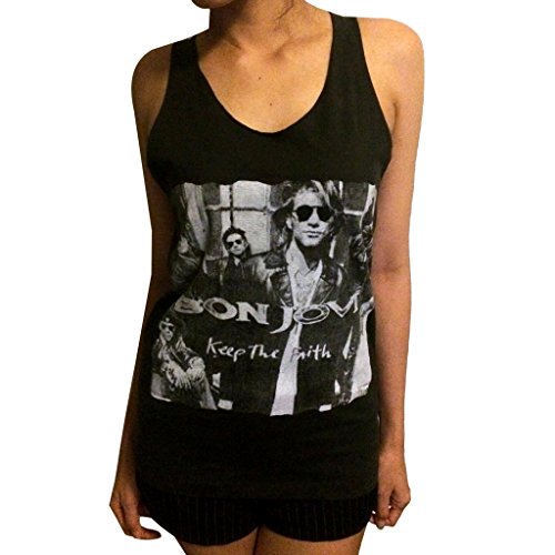 Jigg And Roll Unisex Bon Jovi T-Shirt Tank Top X-Large Black
