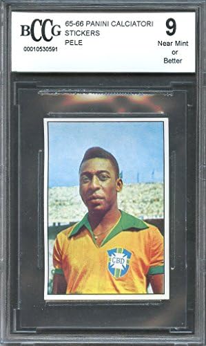 1965-66 panini calciatori stickers PELE brazil soccer BGS BCCG 9 Graded Card