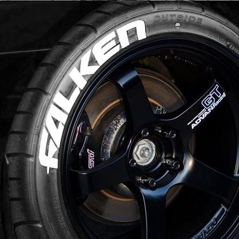 Tire Stickers Falken Permanent Tire Lettering Kit USA Made with Glue - Custom Sizing/Colors - (Pack of 8) - Thumbnail 6