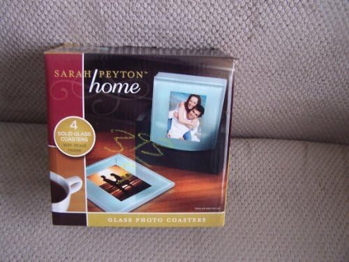 Sarah Peyton Home Glass Photo Coasters, set of 4 by Sarah Peyton