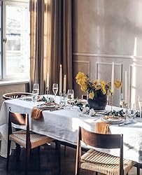 Pesonlook 12 Pack White Polyester Tablecloth-60 x