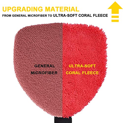 image for eFuncar Car Microfiber Cloths for Windshield Cleaning Tool, Coral Flee