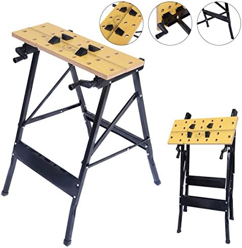 Folding Table Work Bench Tool Garage Repair Workshop