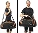 Sports Duffel Bag Gym Bag Travel Duffle for Men and Women with Shoes Compartment - Mouteenoo (One Size, Black/Orange)