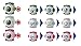 BANDAI Kamen Rider Ghost DX Grimm & Sanzo & Himiko Ghost Eyecon Set