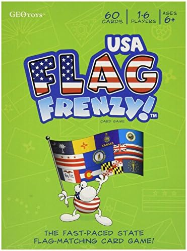 Flag Frenzy USA - Educational Geography Card Game By Geotoys