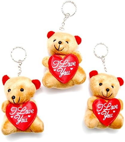 New York NYC NY Keychain Metal - Cute I Love You Bear Keychain NYC Souvenir Key Ring (Pack 3, Love Bear)