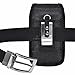 CAT S31 Premium Heavy Duty Black Vertical Rugged Carrying Case Holster with Metal Belt Clip & Belt Loops
