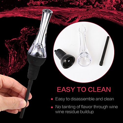 All in One Wine Accessories Sets Wine Saver Wine Aerator Pourer 1 Waiter Corkscrew Wine Opener 8 Vacuum Stoppers 1 Wine Bottle Foil Cutter - Thumbnail 3