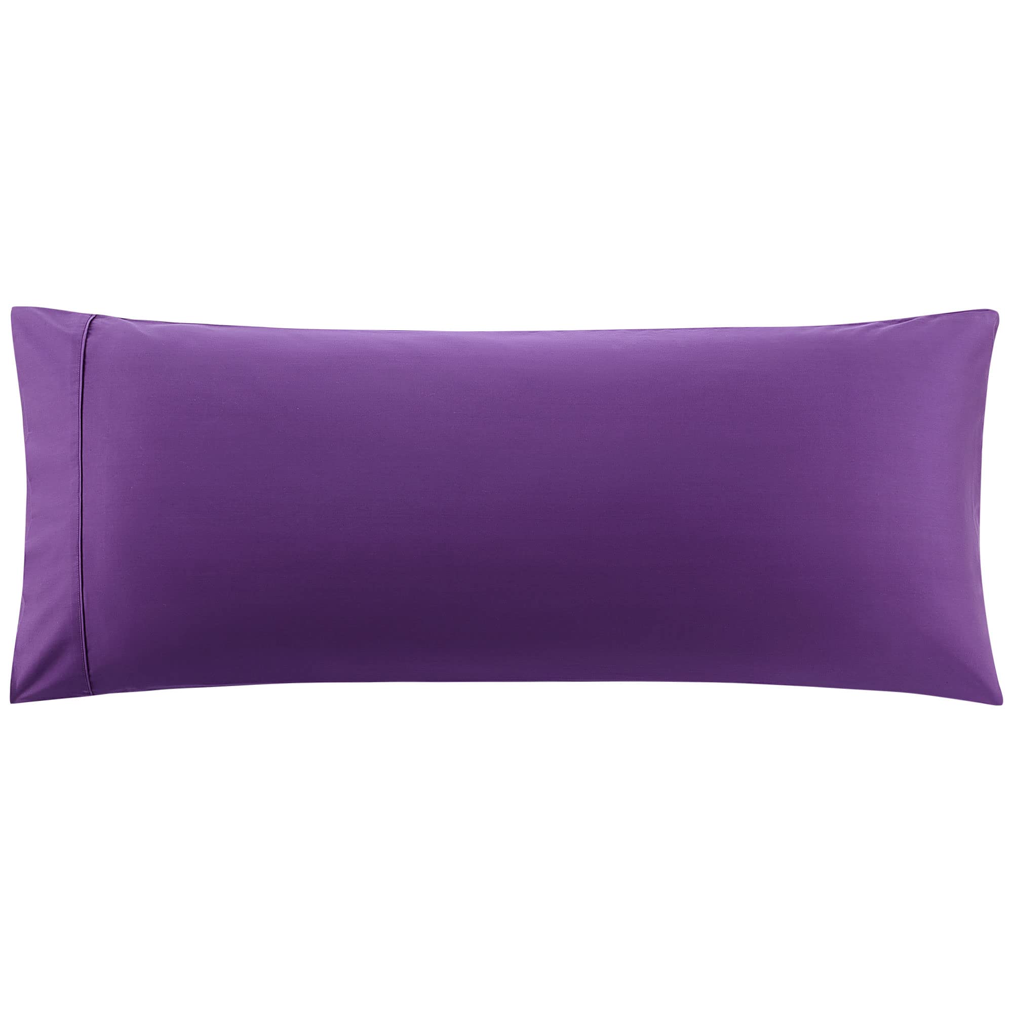 PiccoCasa Body Pillow Cover Super Soft Cotton Bolster Pillow Case for Full Body Pillow, 1PC Body Pillow Case with Envelope Closure for Adults Grape 50x140cm (4.6ft.)