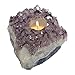 Rock Paradise Natural Amethyst Crystal Candle Holders Quartz – Amethyst Cluster Pillar Tea Light Candle Holders – Perfect for A Unique Atmosphere to Every Home and Wedding Décor