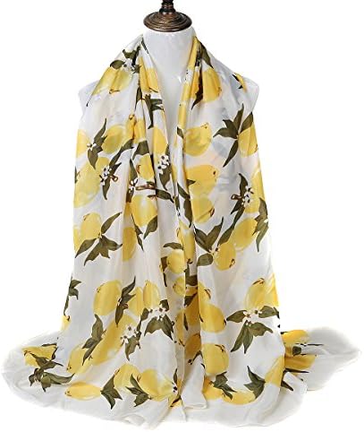 Leonal Women Fashion Soft Silk Feeling Scarf Scarf Shawl (White)