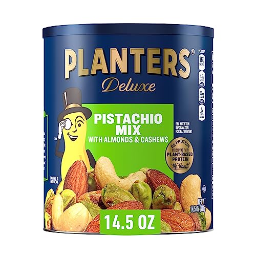 PLANTERS Pistachio Lovers Nut Mix With Pistachios, Almonds & Cashews, 1.12 Lb. Canister on