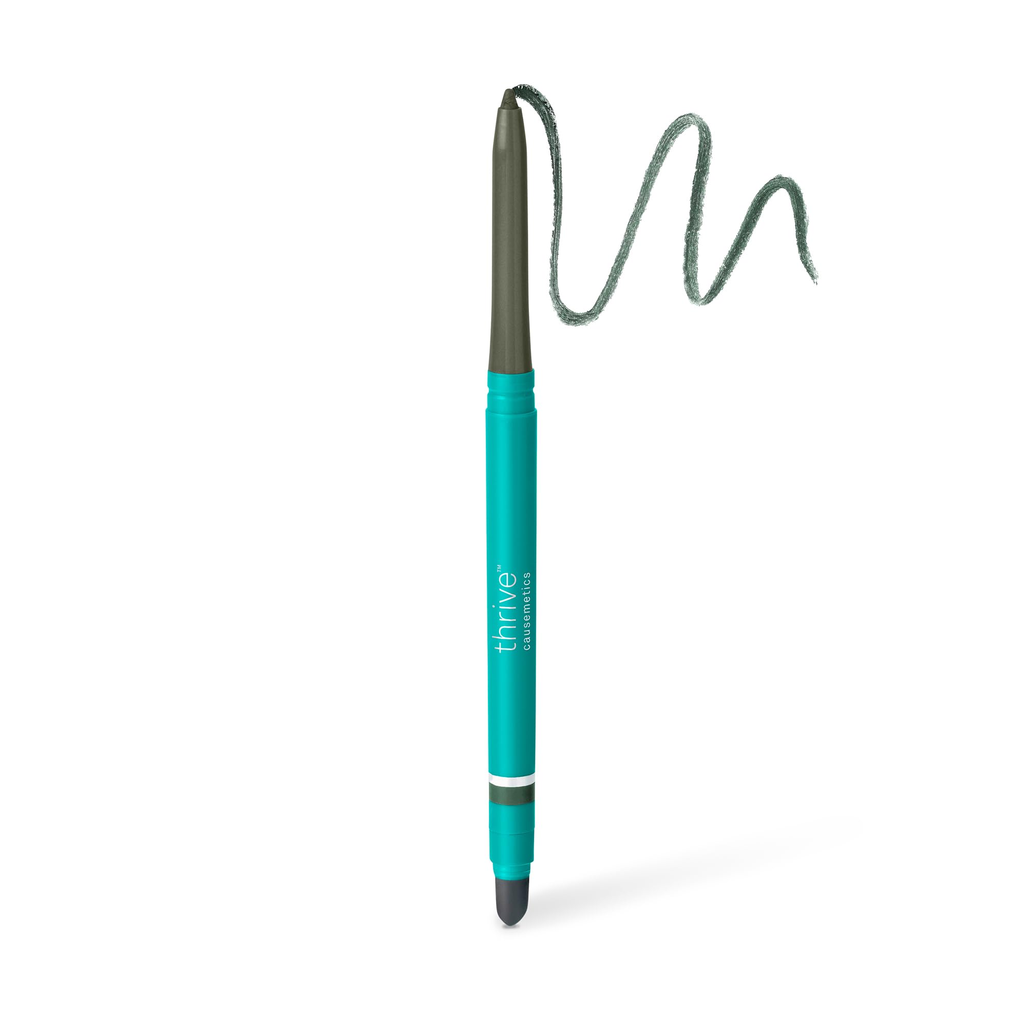 Photo 1 of Thrive Causemetics Infinity Waterproof Eyeliner Pencil, Built In Sharpener & Smudge Tip, Long Lasting, Smudge Proof, Hyaluronic Acid & Shea Butter, Vegan & Cruelty Free, Lizzie (Moss Green Matte)