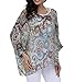 Qunsia Myosotis510 Women's Chiffon Caftan Poncho Tunic Top Cover up Batwing Blouse (Z-4277)