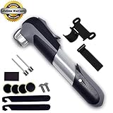 Mini Bike Pump & Glueless Puncture Repair Kit (mini, Fits Presta and Schrader)