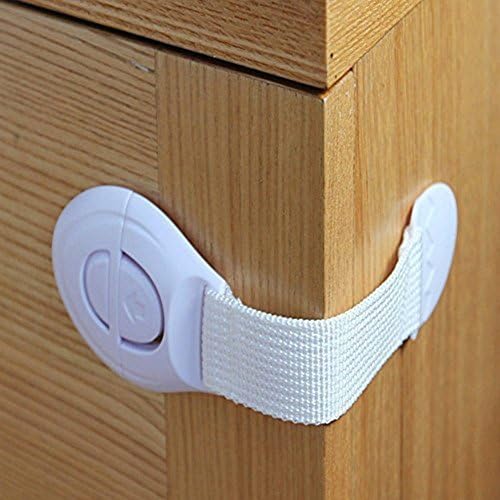 RUWALY Multi-use Latches Baby Infant Safety Locks Latches Door Cupboard Cabinet Fridge Drawer Locks (10pcs)