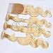 Dorabeauty #613 Platinum Blonde Hair 4×4 Lace Closure with 3 Bundles 100% Brazilian Remy Human Hair