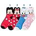 Kikiya Socks Disney Pixar Character Series Women's Original Crew Socks (Mickey Friends_4pairs)