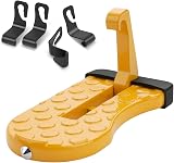 URAQT Car Door Pedal Orange Multifunction Foldable Roof Rack Foot Pedal view 8