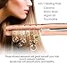 NITION 1 1⁄4 inch Flat Iron For Wet & Dry Hair Nano Silver Argan Oil Ceramic Tourmaline Hair Straightener LCD 265°F-450°F Digital Pro Hair Straightening Iron,MCH 10s Fast Heating-up,Champagne Gold