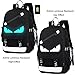 Anime Backpack Luminous Backpack Men School Bags Boys Girls Cartoon Bookbag Noctilucent USB Chargeing port&anti-theft Daybag Women (Evil eye)