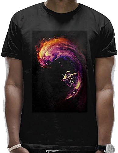 BAIXRU Space Surfing Man Sports T Shirt Black M