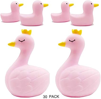 Amazon Com Sohapy 30pcs Mini Swans And Ducks Baby Shower Rubber