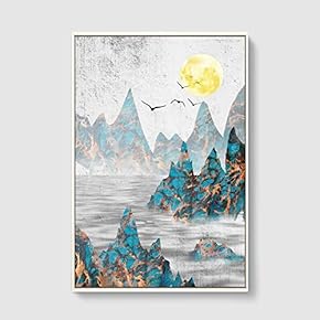 Framed Home Artwork Nordic Style Abstract Color for...