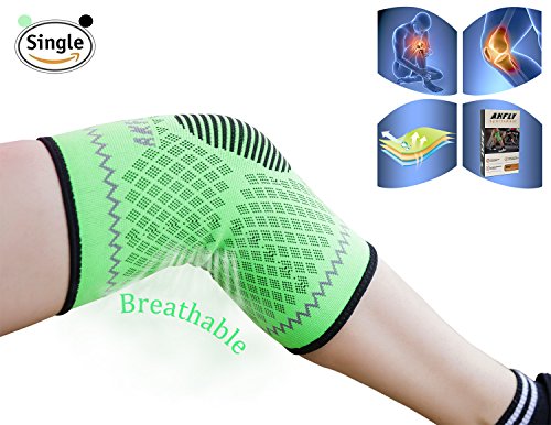 AKFLY Knee Brace Compression Sleeve with Strap Perfect for Women Men Squatting Crossfit Weightlifting Meniscus Tear and Knee Support for Arthritis Pain