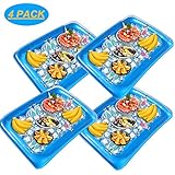 4 Pack Inflatable Salad, Food, Drink Buffet Cooler Tray Inflatable Serving Bar/Bufft Cooler Perfect for BBQ, Picnic, Pool Party