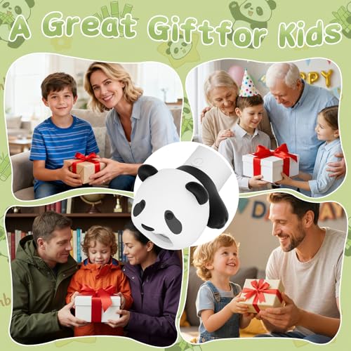 LOVERUIS Kid Rechargeable LED Flashlight, LED Flashlight for Boys and Girls, Funny Flashlight Suitable for Camping and Outdoor Exploring, Birthday Gift (Torch Panda)