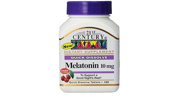 Amazon.com : 21st Century Melatonin Quick Dissolve Tablets, Cherry ...